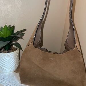 Coach Brooklyn Tan Suede Shoulder Bag